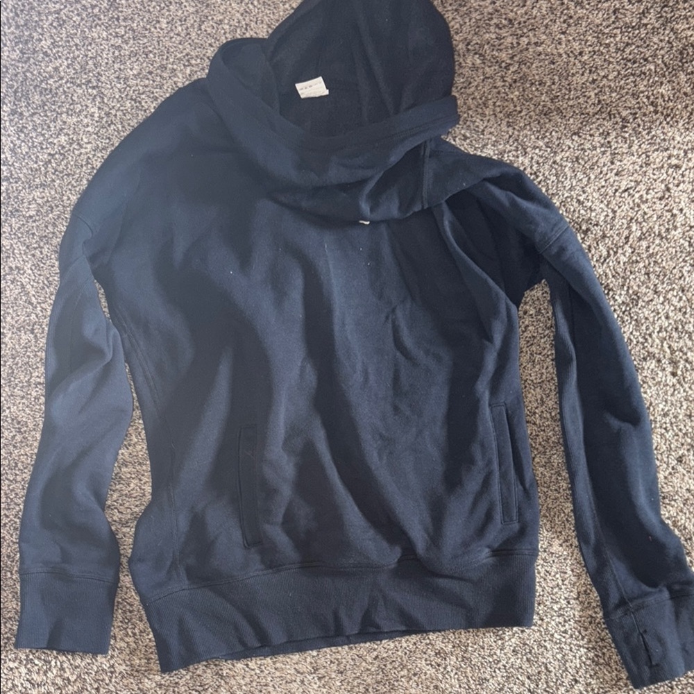 ZYIA Black Mock Neck Sweatshirt Soft Fleece